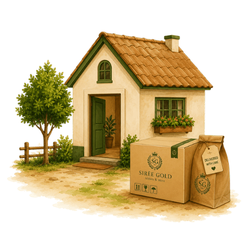 Siree Gold products delivered securely to a customer's home