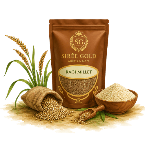 Siree Gold millet product packed with grains