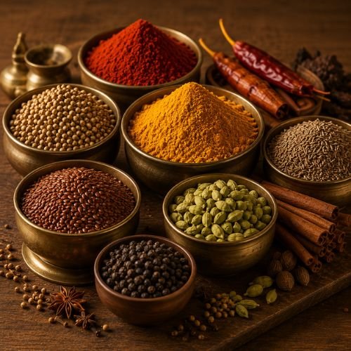Authentic Indian spices and masala ingredients